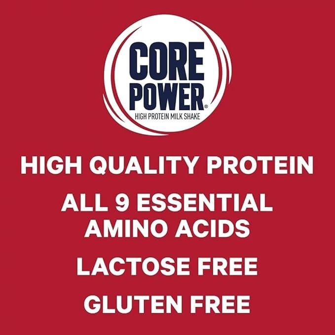 Core Power Protein Shake 26g Variety Pack, Lactose-Free, 8 x 414mL X938