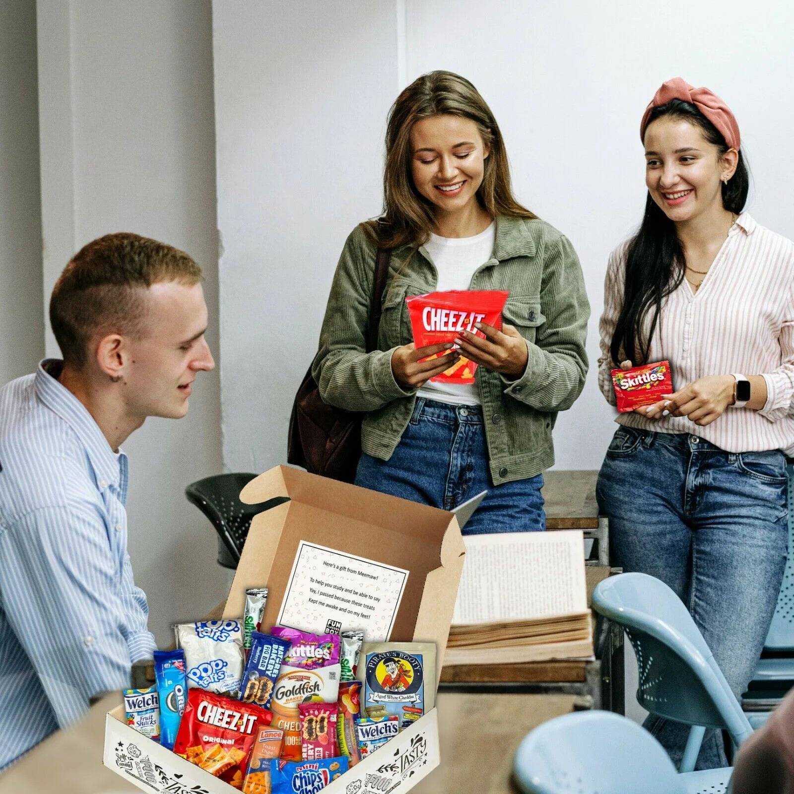 Fun Flavors Easter Candy Gift Box with Chocolate, Gummies & Snacks R81090