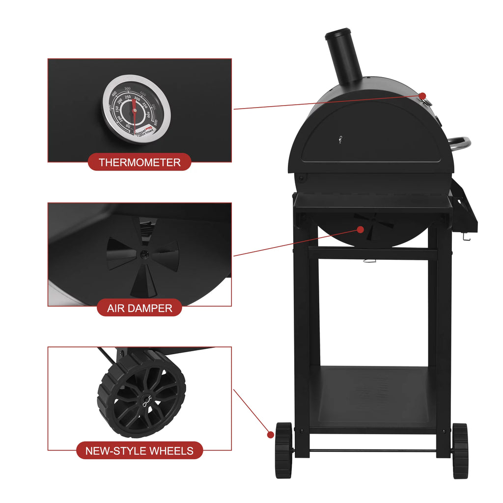 Royal Gourmet CC1830T 30" Barrel Charcoal Grill A528