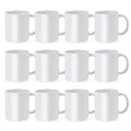 HTVRONT Sublimation Mugs Blank 11 oz - 12 Pack Tazas Para Sublimacion - Sublimation Coffee Mugs