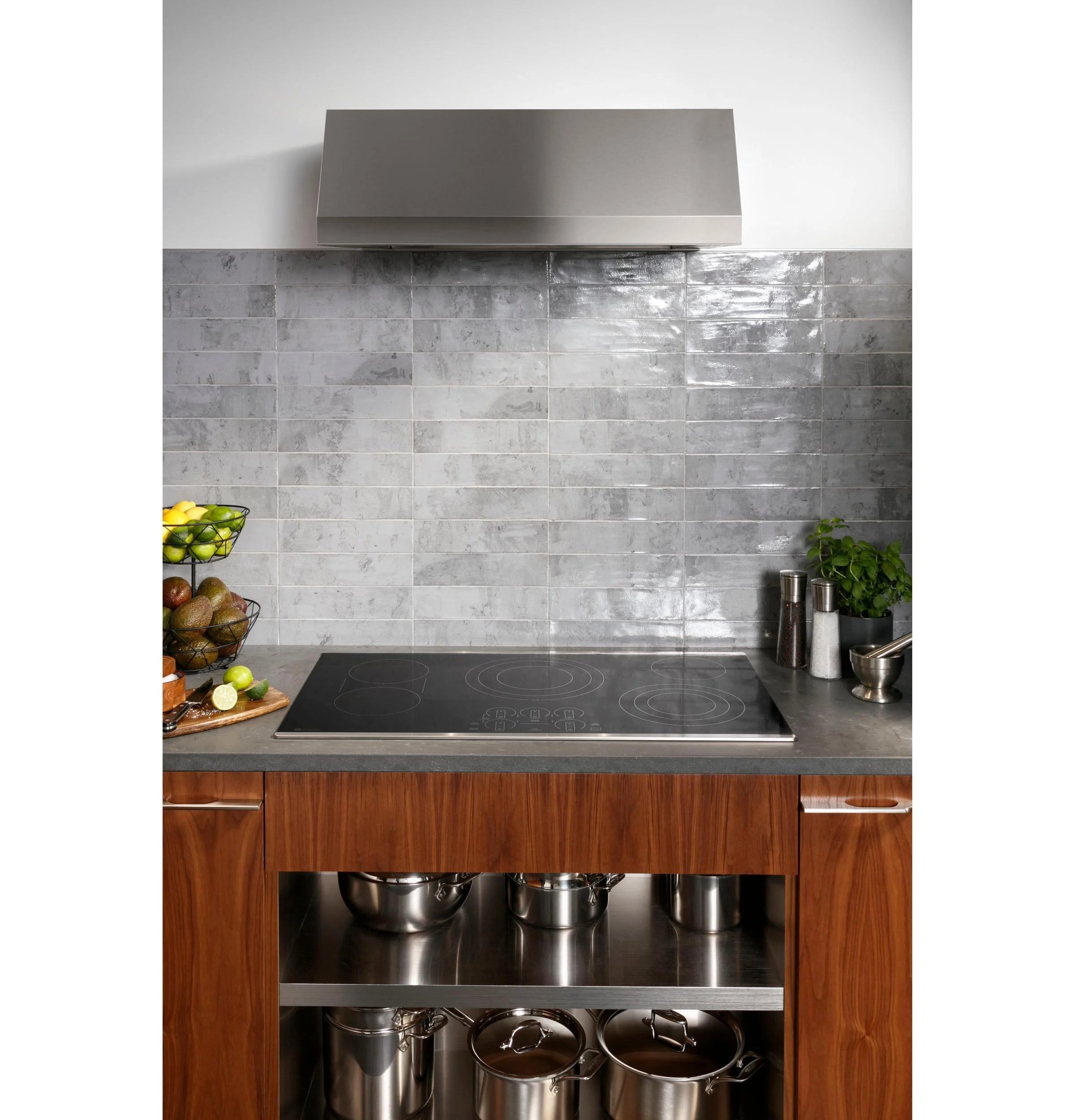 GE APPLIANCES PEP9030DTBB Electric Cooktop, Black on Stainless D533209