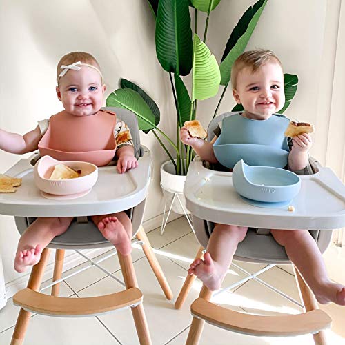3-in-1 Convertible Wooden High Chair with Adjustable Legs, Gray E717648