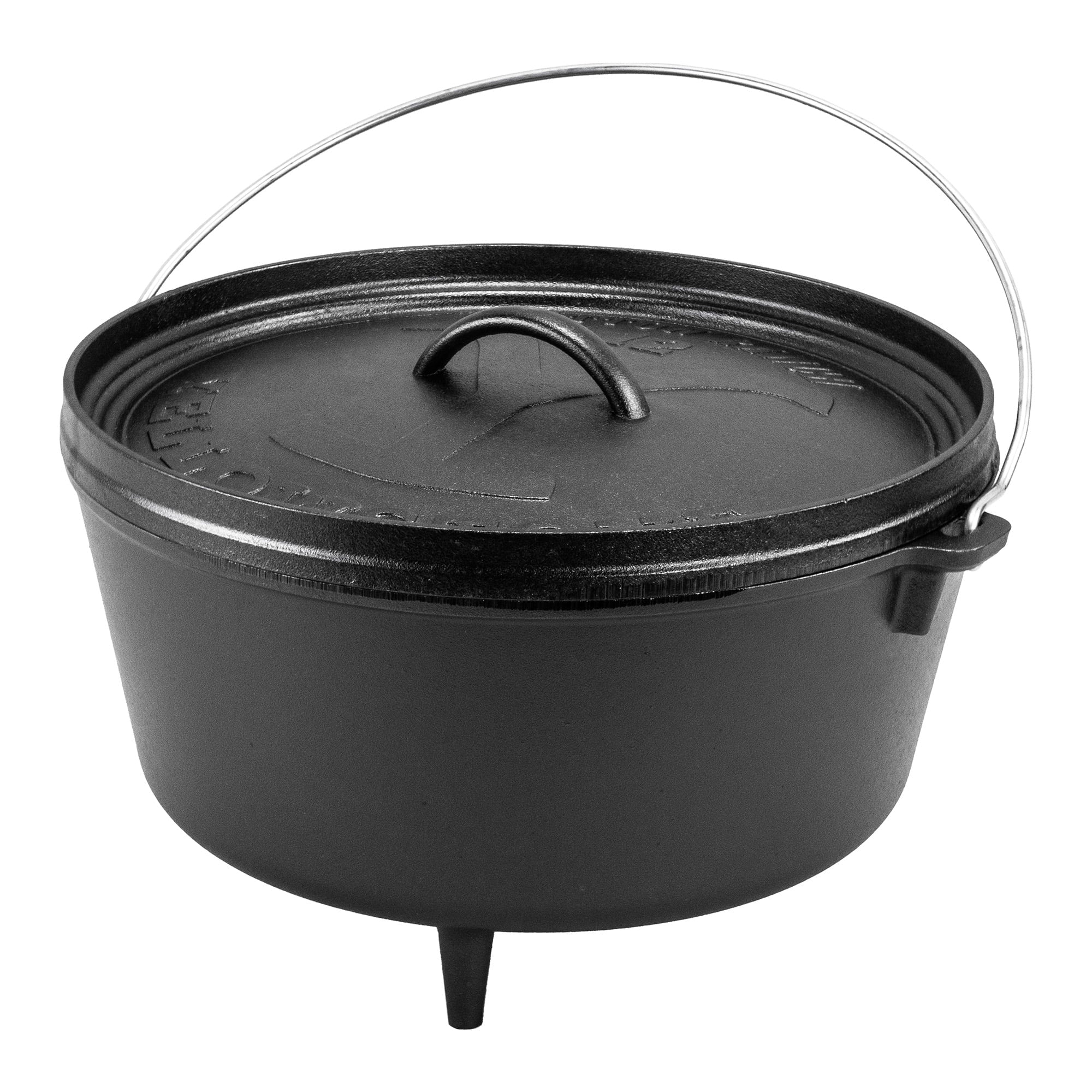 Lodge Yellowstone 8 Quart Seasoned Cast Iron Camp Dutch Oven P851868