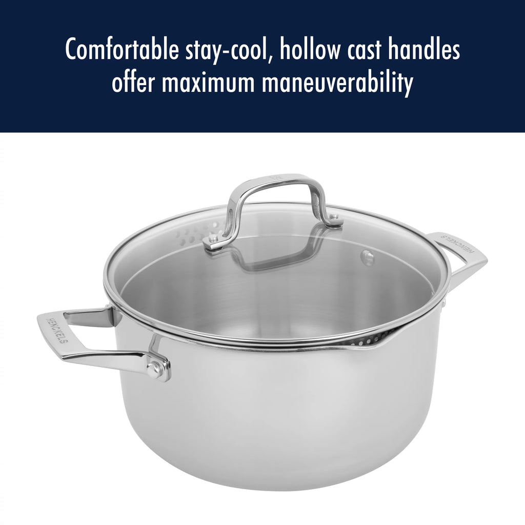 Henckels Clad H3 6-qt Stainless Steel Dutch Oven with Lid E34356