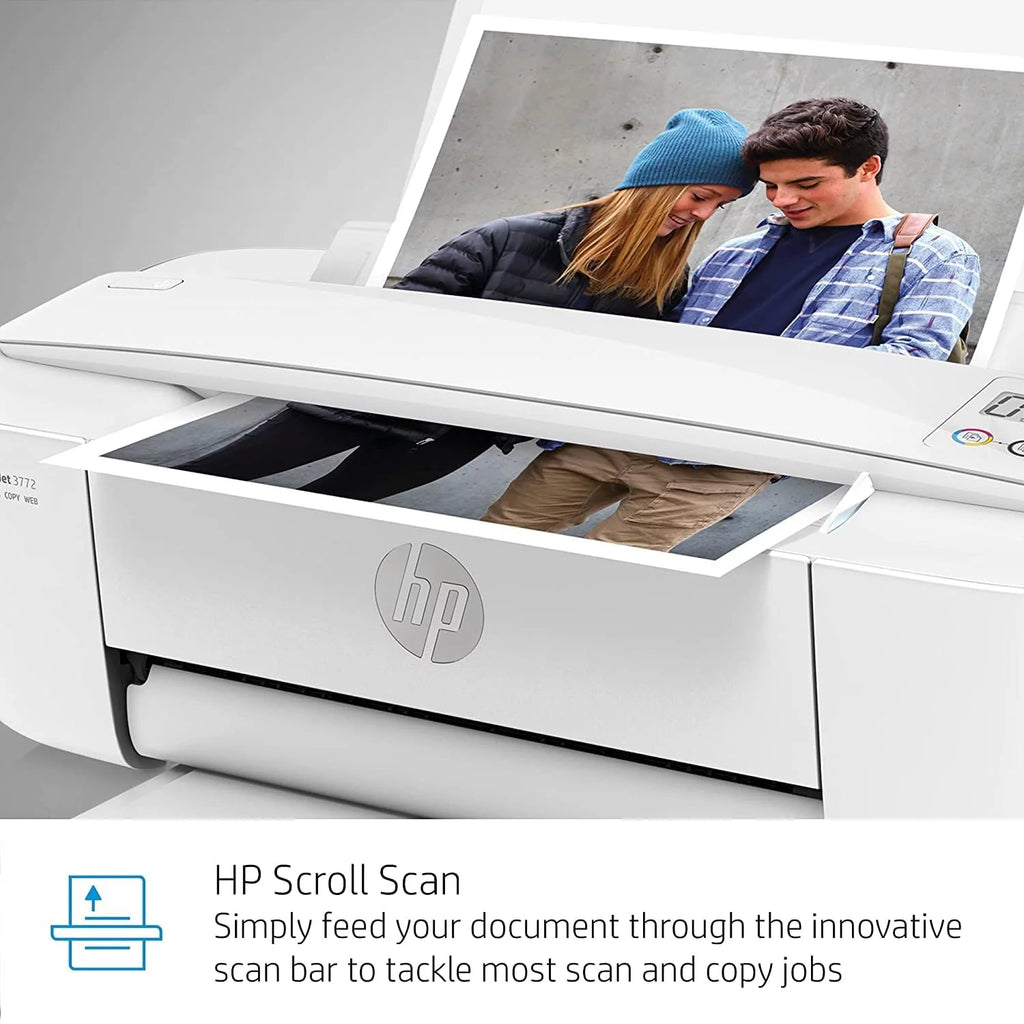 HP DeskJet Wireless Color Inkjet Printer with LCD, Print Scan Copy P527
