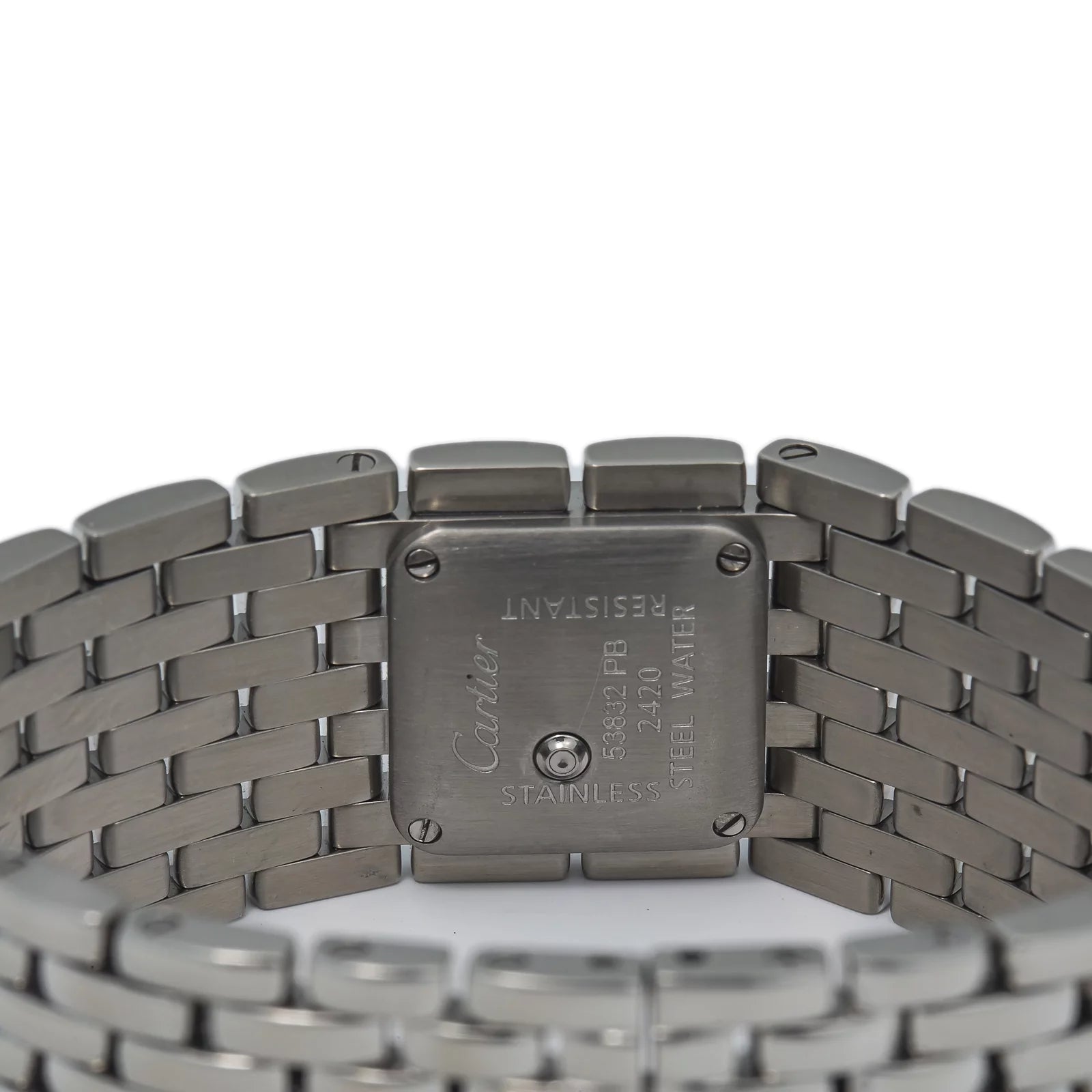 Cartier Panthere Ruban 2420 Mother-of-Pearl Dial Quartz Ladies Watch E5613