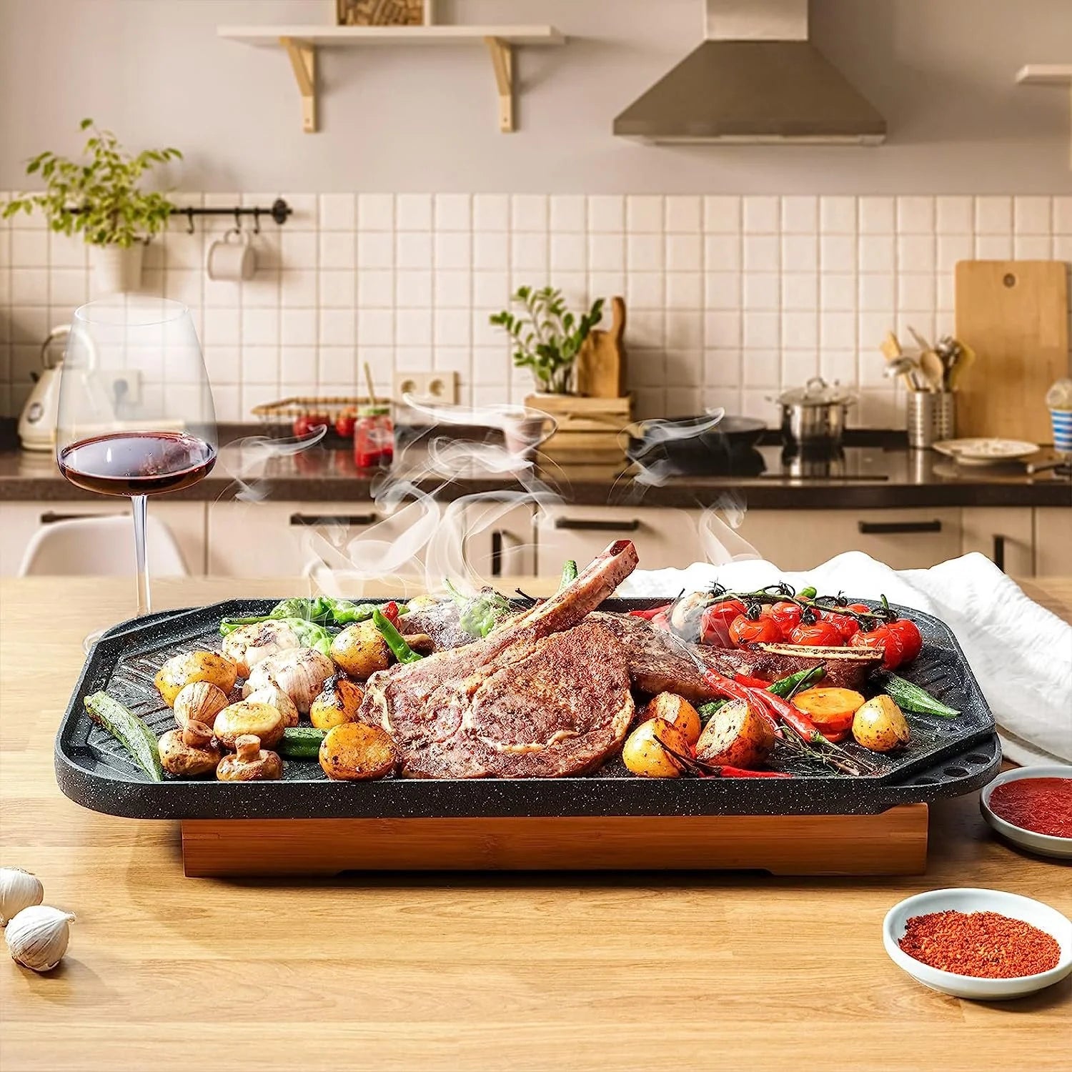 SENSARTE Nonstick Reversible Griddle Grill Pan for Stovetop and Camping, 19.5" x 10.7" W376999