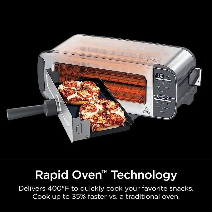 Ninja Foodi 2-in-1 Compact Toaster Oven ST101 Stainless Steel Z527542