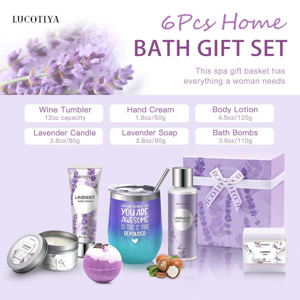 Lavender Bubble Bath and Body Gifts Set for Women G620
