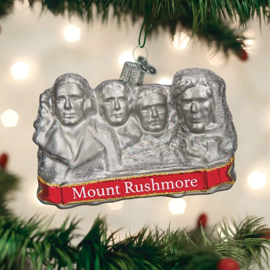 Old World Christmas Glass Blown Ornament Mount Rushmore with Gift Box Y537893