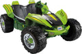 12V Power Wheels Dune Racer Extreme Battery-Powered Ride-On Vehicle with Storage Area, Green