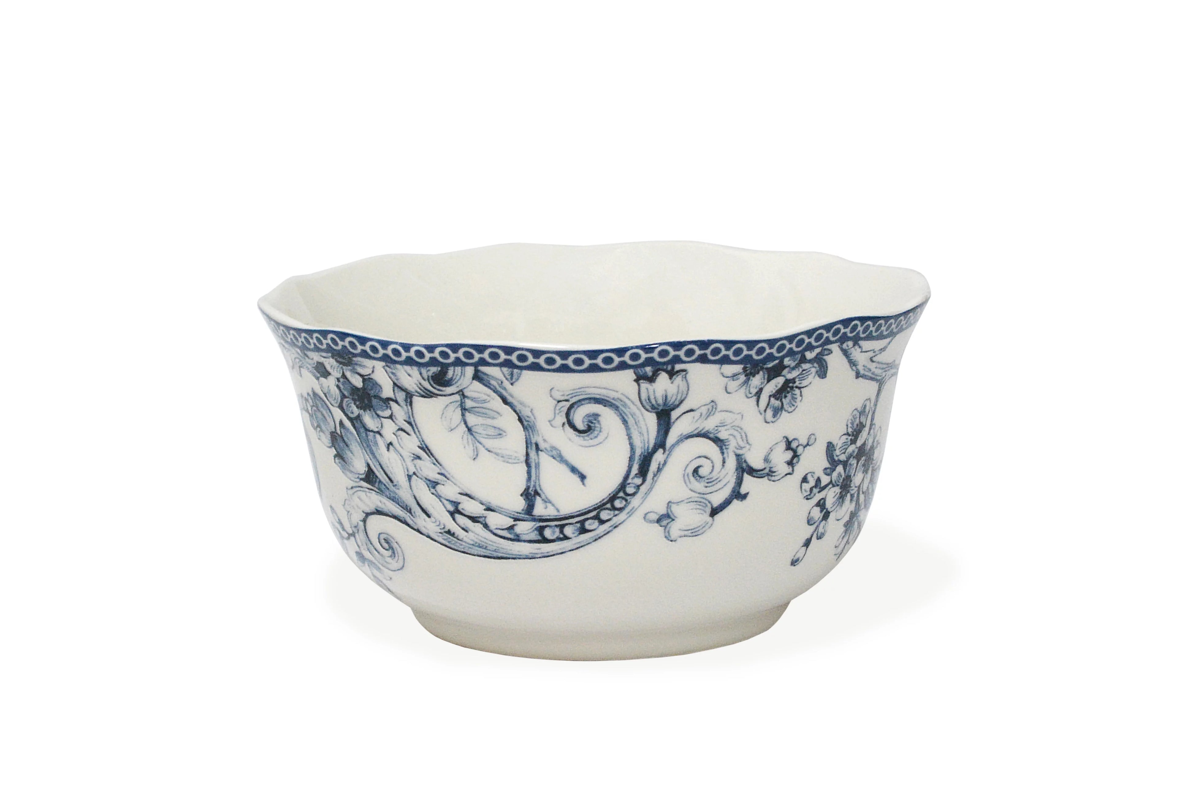 Adelaide Square Porcelain Dinnerware Set, 16-Piece, Blue Toile L8505