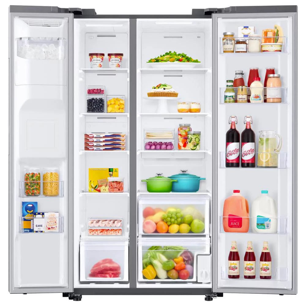 SAMSUNG RS22T5201SR 22 cu. ft. Counter Depth Side-by-Side Refrigerator Stainless Steel P5353