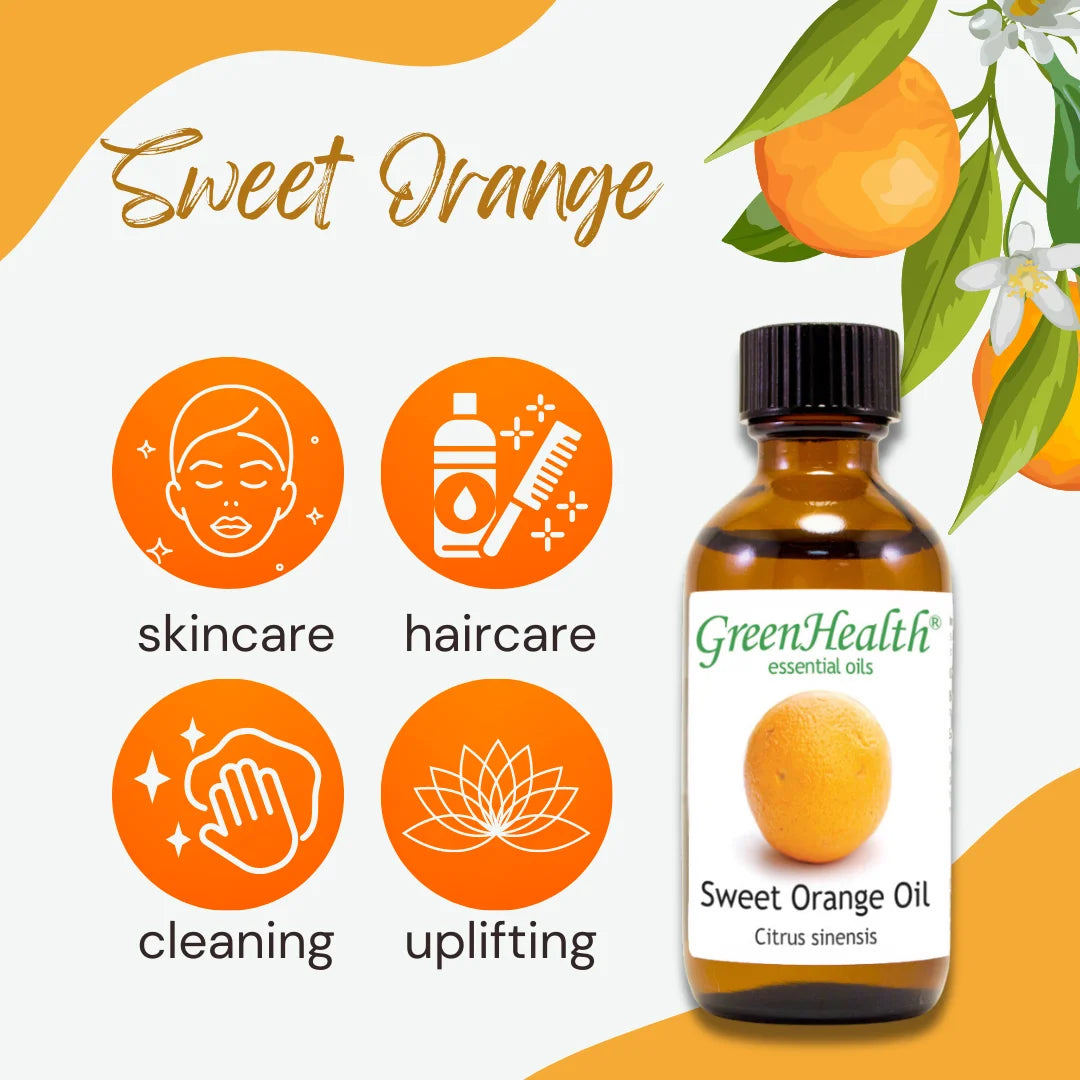 Sweet Orange Essential Oil 128 fl oz by GreenHealth Y945