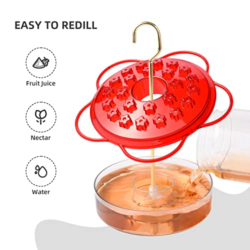 3 Pack Outdoor Hanging Hummingbird Feeders, Leak-Proof, Easy to Clean S31062