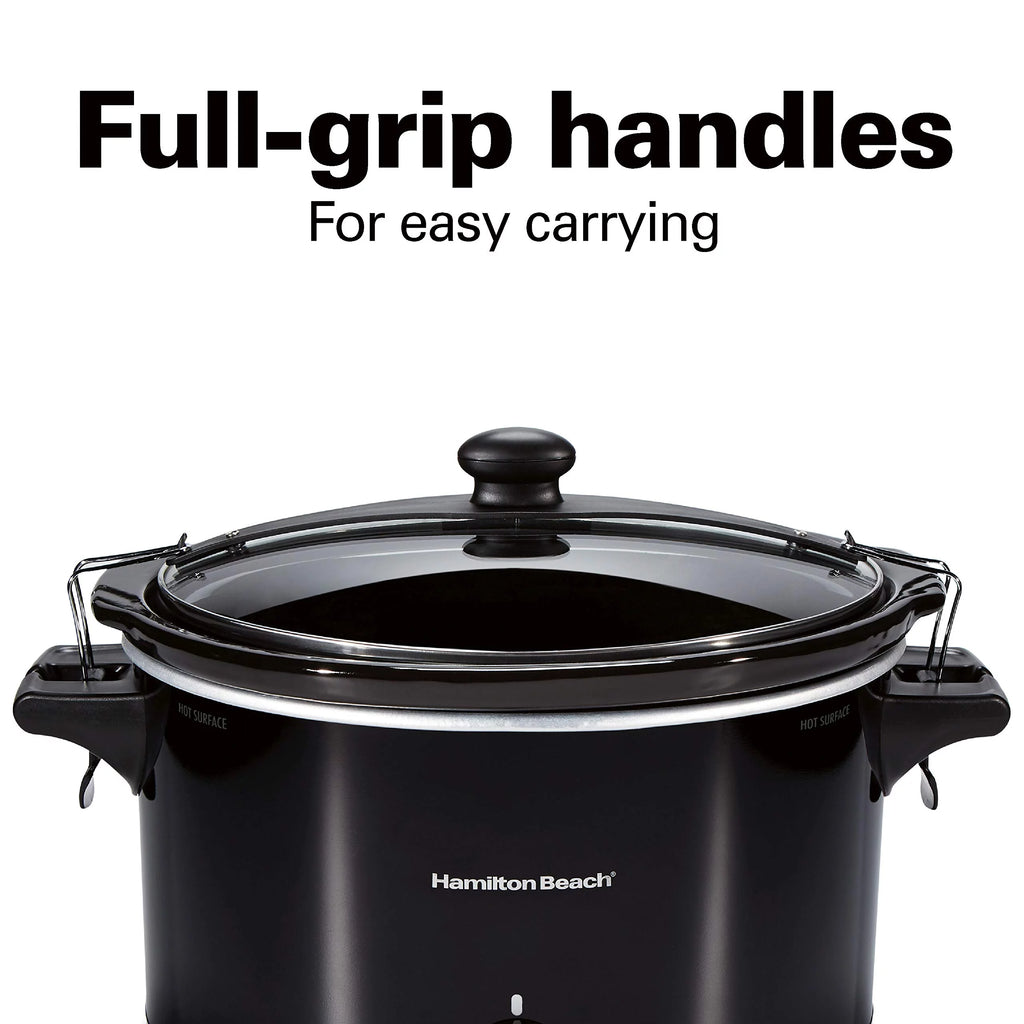 Hamilton Beach Slow Cooker 10 Quart Portable with Lid Lock, Dishwasher Safe Crock, Black Z9769