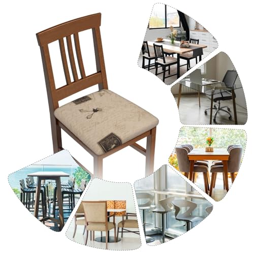 6 Pcs Stretch Dining Chair Seat Covers Set Washable Slipcovers E416