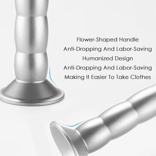 Pull Down Closet Rod, Extendable Adjustable Wardrobe Organizer, Silver B596826