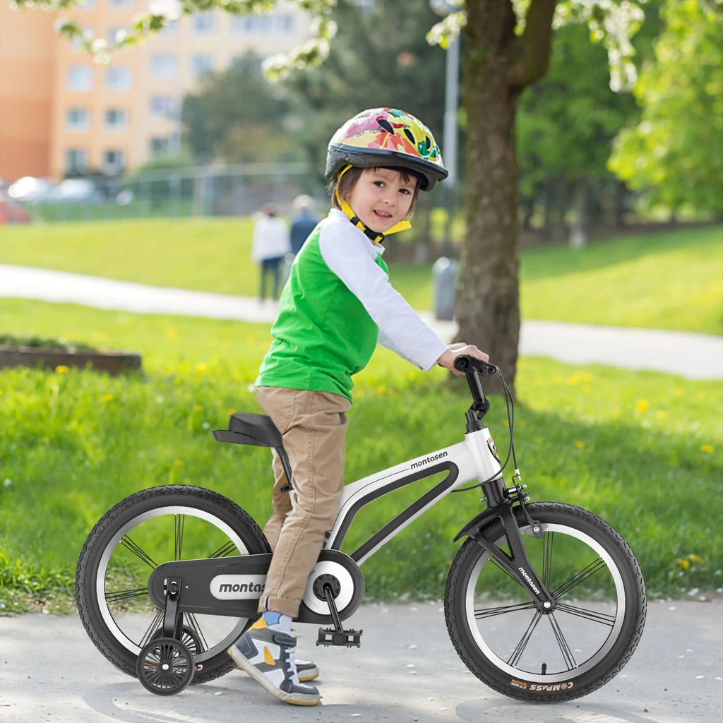 16" Kids Bike Magnesium Alloy Frame with Auxiliary Wheel A3254