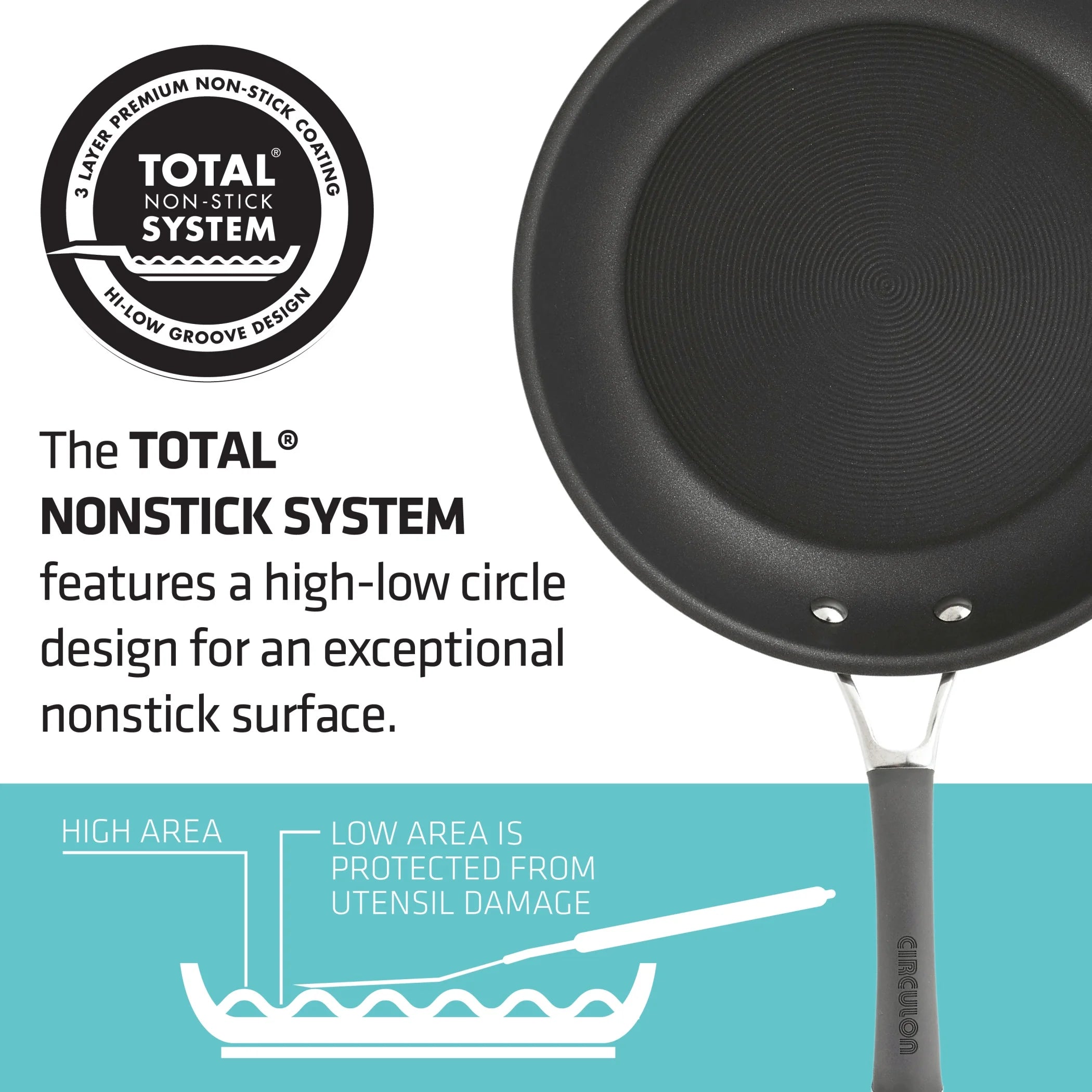 Circulon Radiance Hard-Anodized Nonstick Stockpot, 7.5-Quart, Gray I93138