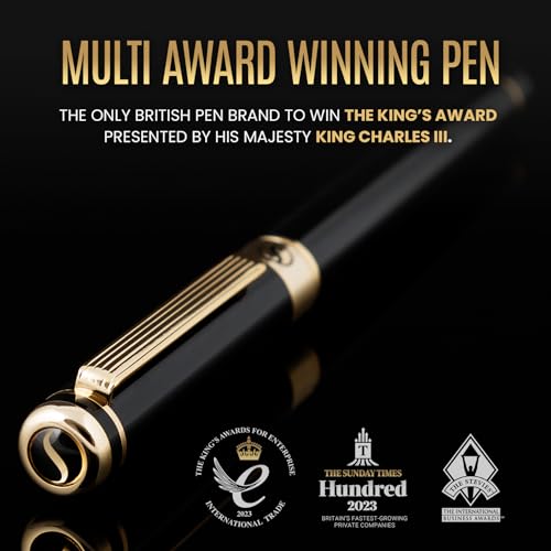 Scriveiner Black Green Fountain Pen with Chrome Finish, Schmidt Nib Medium Y421885