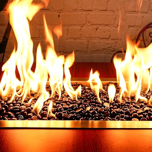 Hisencn Fire Glass Beads 1/2 Inch Cobalt Blue for Fire Pit, 10 lbs Y5267