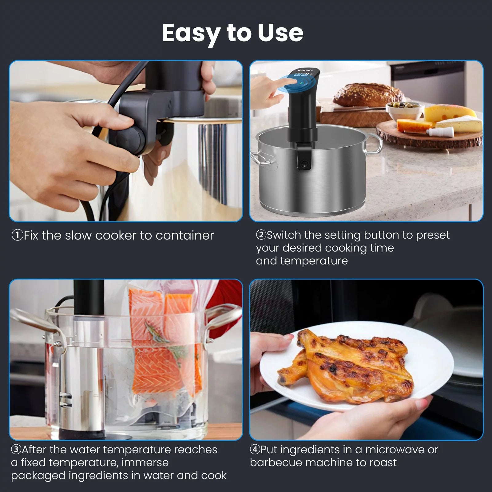 VAVSEA Sous Vide Machine, Precision Cooker with Digital Touch Screen I4078