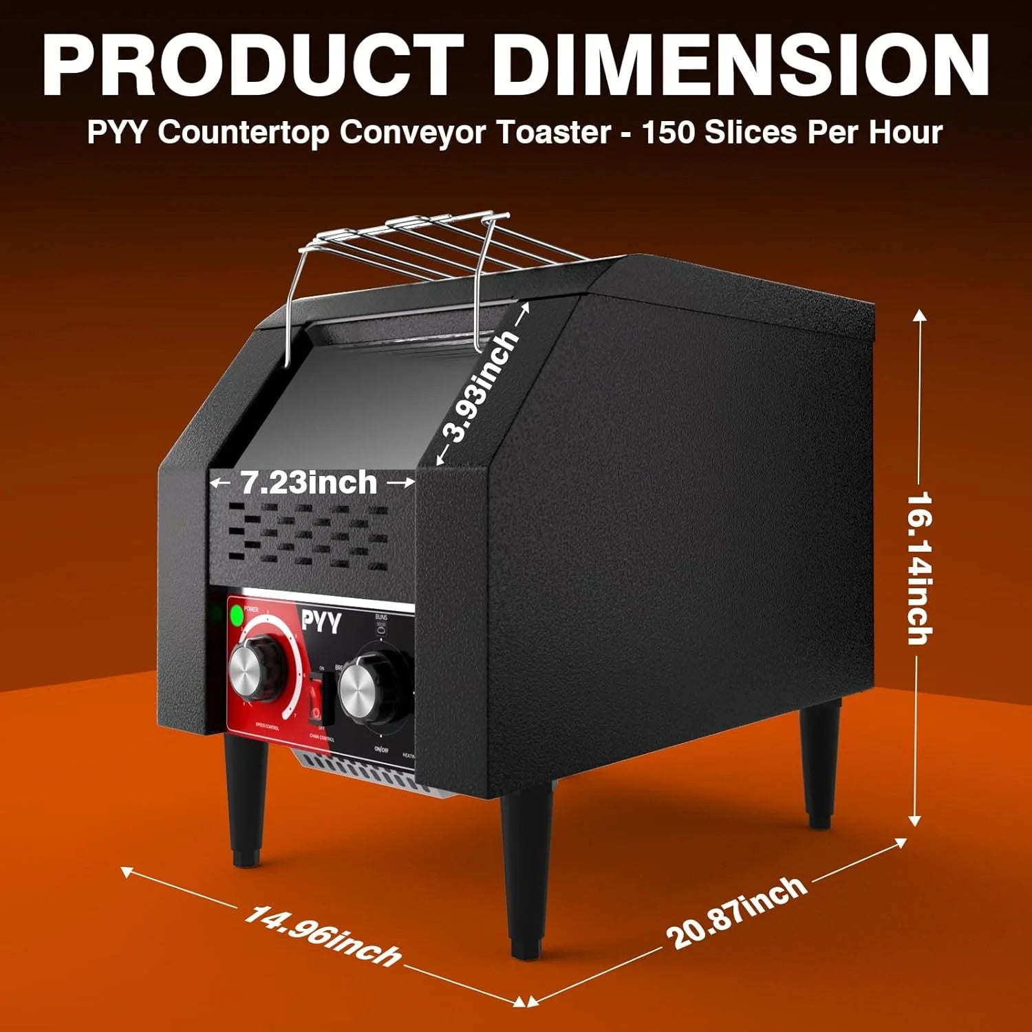 Commercial Conveyor Toaster for Restaurant Bun Bagel Bread, 150 Slices/h O5198