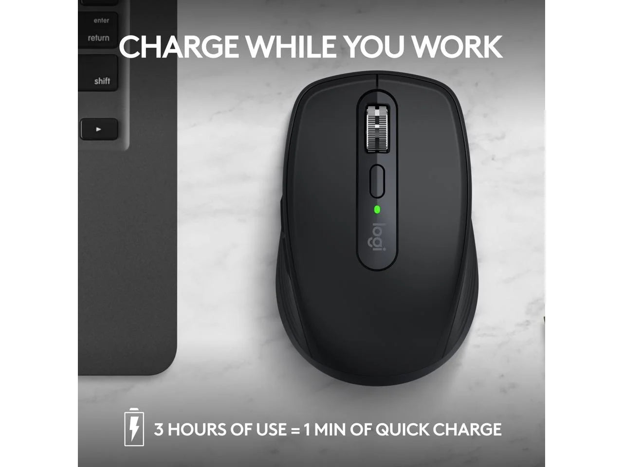 Logitech MX Anywhere 3S Compact Wireless Mouse, Black Q5631