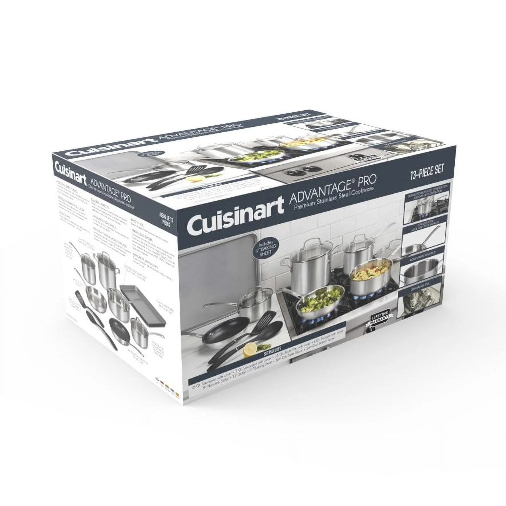 Cuisinart Advantage Pro Stainless-Steel Cookware 13-Piece Set O245
