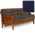 Nirvana Futons Eastridge Futon Set - Full Size, Frame, Premium 8" Mattress, Oxford Bronze Cover