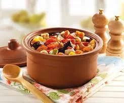 Glazed Terracotta Clay Yogurt Pot, 2.5 qt Casserole Dish X619280