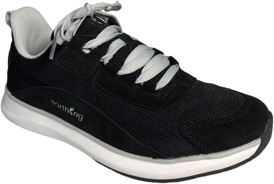 Earthing Women's Sedona Leather Grounding Trail Running Shoe, Black, 8.5 A1271
