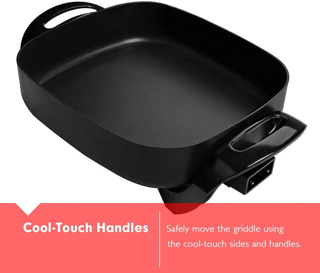 Caynel 12 Inch Nonstick Electric Skillet with Glass Lid S541514