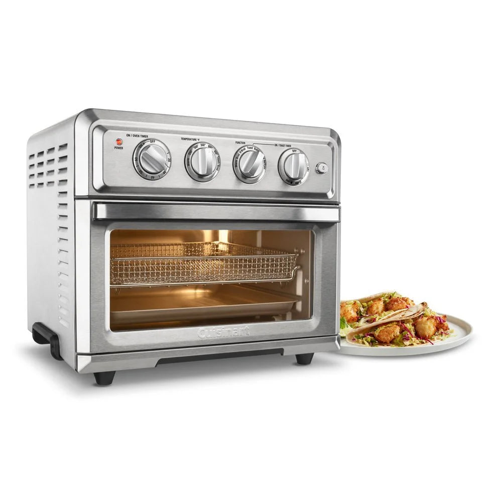 Cuisinart TOA-60 Convection Toaster Oven Air Fryer with Light, Silver (Refurbished) V6535