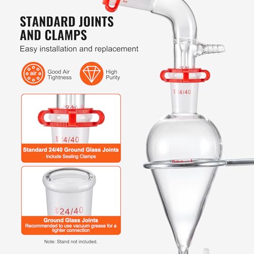 VEVOR 24/40 Chemistry Glassware Kit 29PCS 250 1000ml Y24853