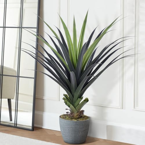 3ft Artificial Spiked Agave Plant, UV Resistant Indoor Outdoor Faux Plant T765