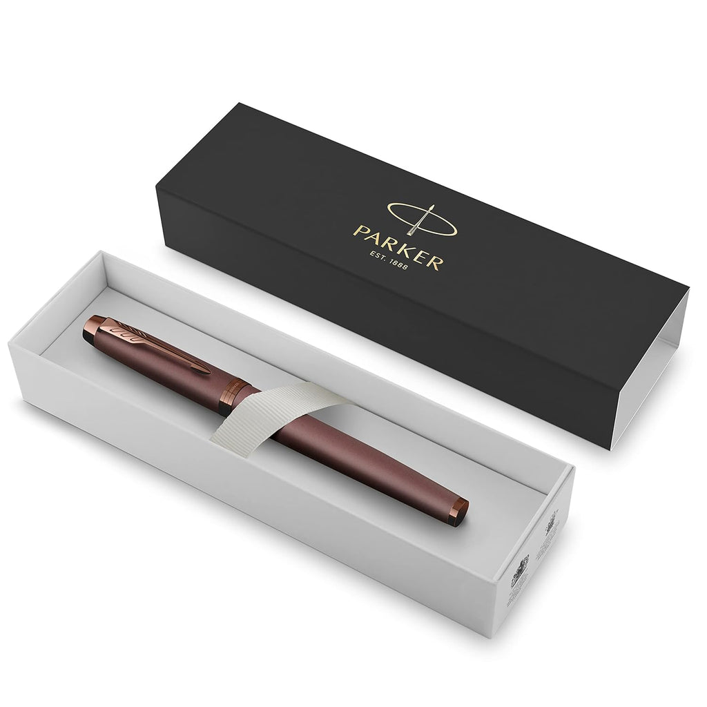 Parker IM Monochrome Fountain Pen Medium Point Burgundy Q281