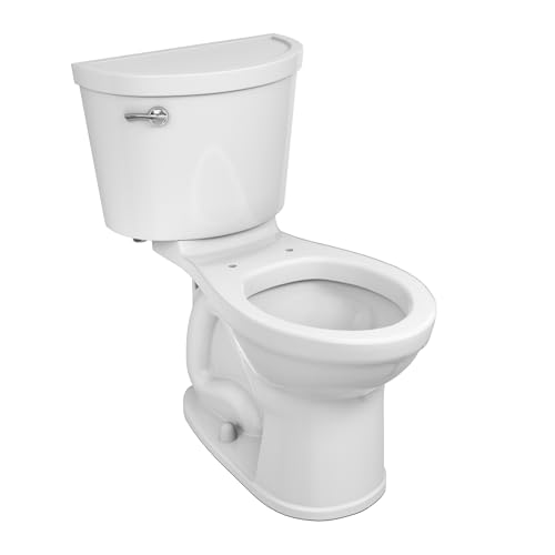 American Standard 610BA001.020 Champion PRO Two-Piece Toilet with Slow-Close Seat and Wax Ring, Round Front, Chair Height, White, 1.28 gpf