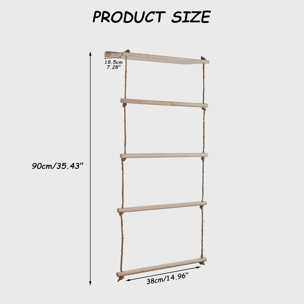 Wooden Blanket Ladder for Living Room, Bedroom, and Bathroom Q1302