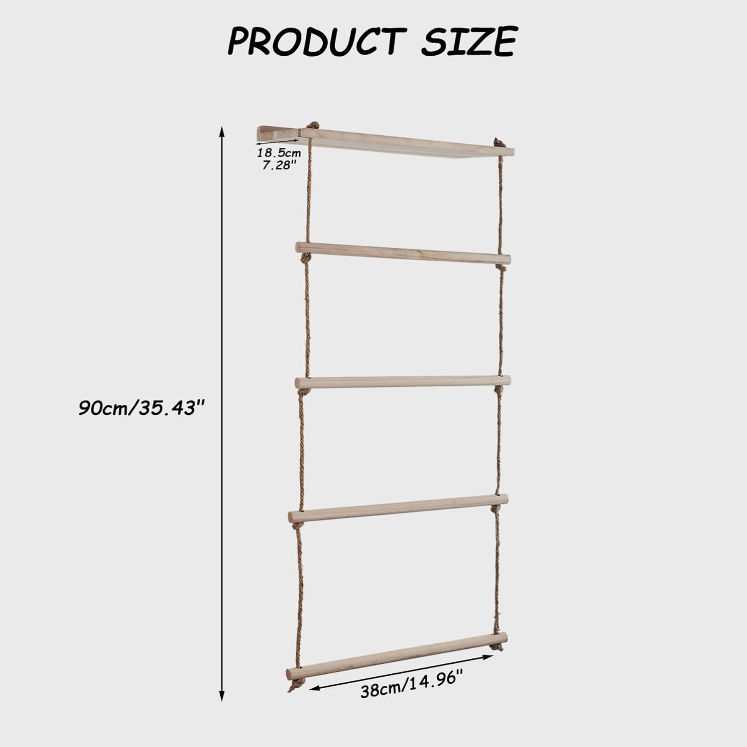 Wooden Blanket Ladder for Living Room, Bedroom, and Bathroom Q1302