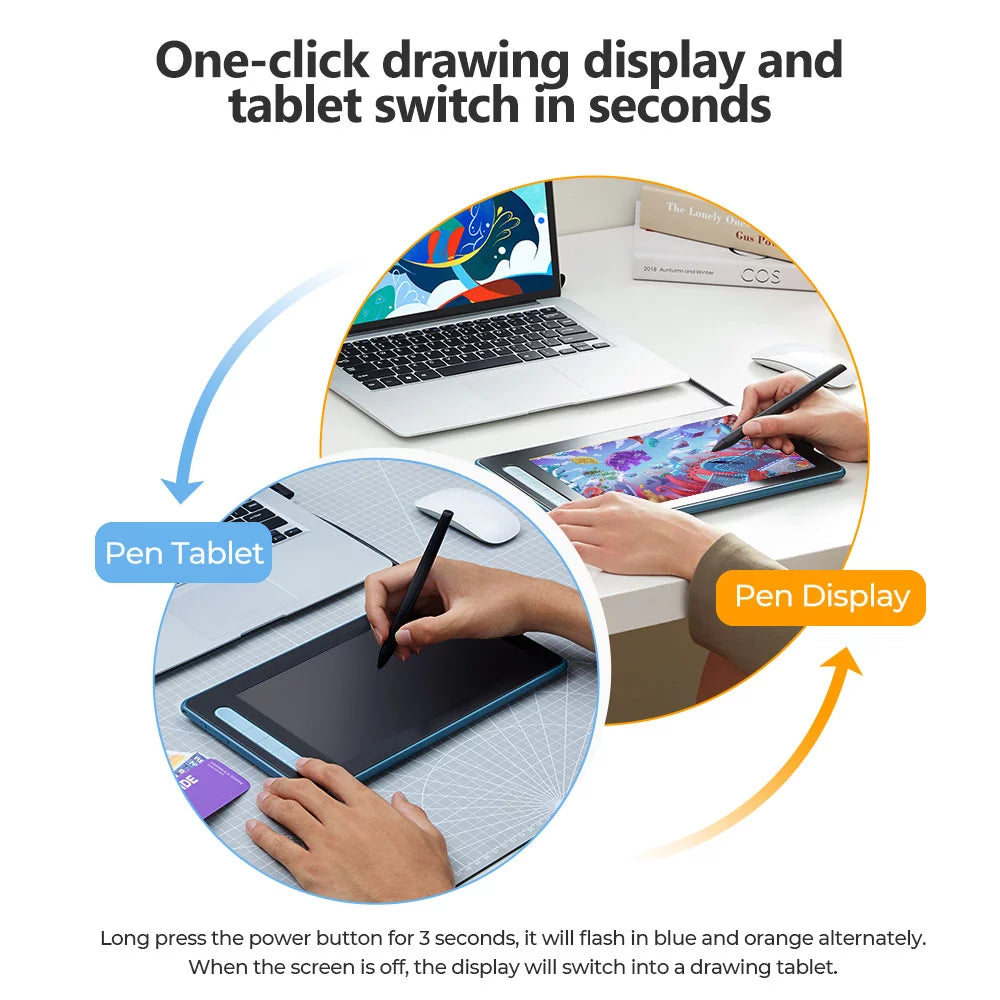 XP Pen Artist 10 2nd Graphics Tablet with Screen X3 Smart Chip Drawing Display J506