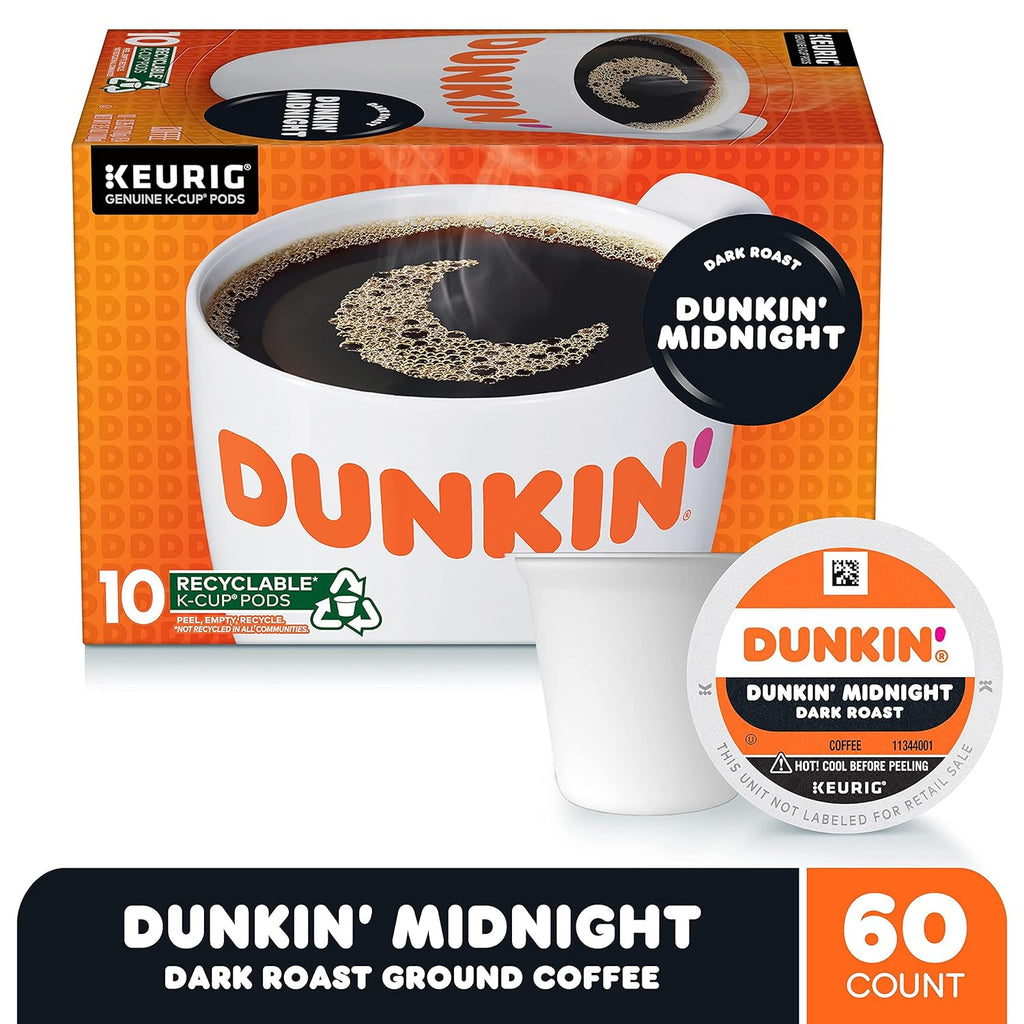 Dunkin' Midnight Dark Roast Coffee, 60 K-Cup Pods J487690