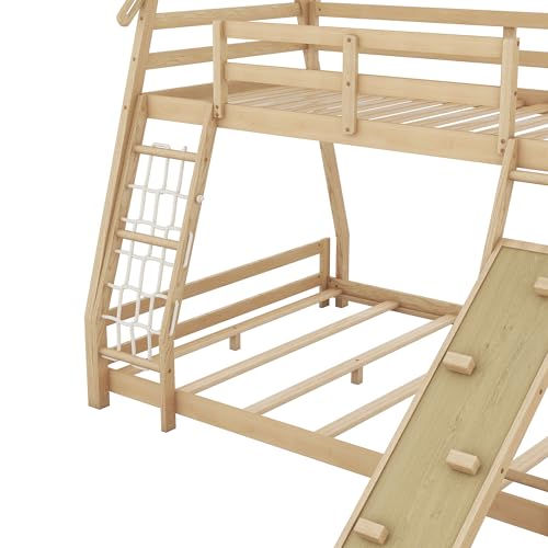Twin House Loft Bed with Storage Shelves, Guardrails and Ladder, Gray Z602097