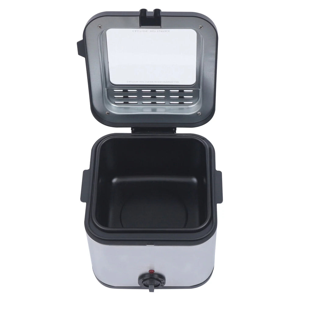 1KW Stainless-Steel 2.5L Electric Deep Fryer, Adjustable Temperature X8513