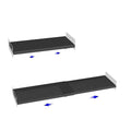 Expandable Closet Shelf Organizer, Adjustable Shelves, Extendable Storage Shelving Rack Divider for Cabinet Pantry Wardrobe Cupboard Kitchen Bathroom Shoe, White Large Set of 2