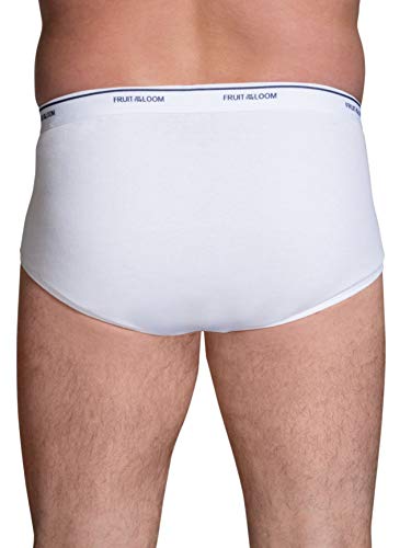 Fruit of the Loom Men's 6-Pack Classic White Brief Extended Sizes M4888