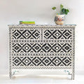 | Bone Inlay Floral Dresser | Bone Inlay Handcarved Lifestyle Furniture | Bone Inlay Furniture