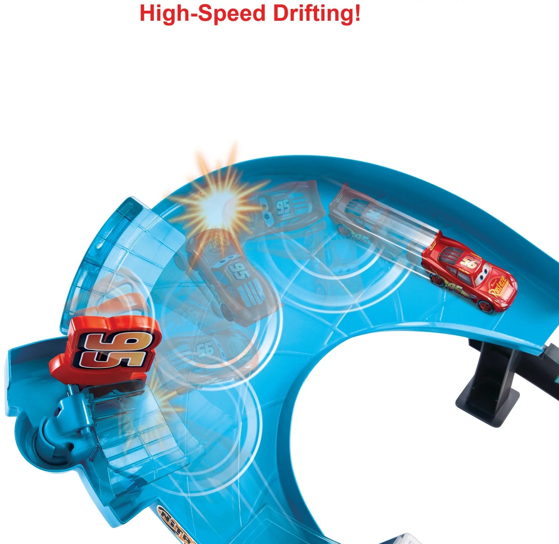 Disney Pixar Cars Rusteze Double Circuit Speedway Playset with Lightning McQueen W439