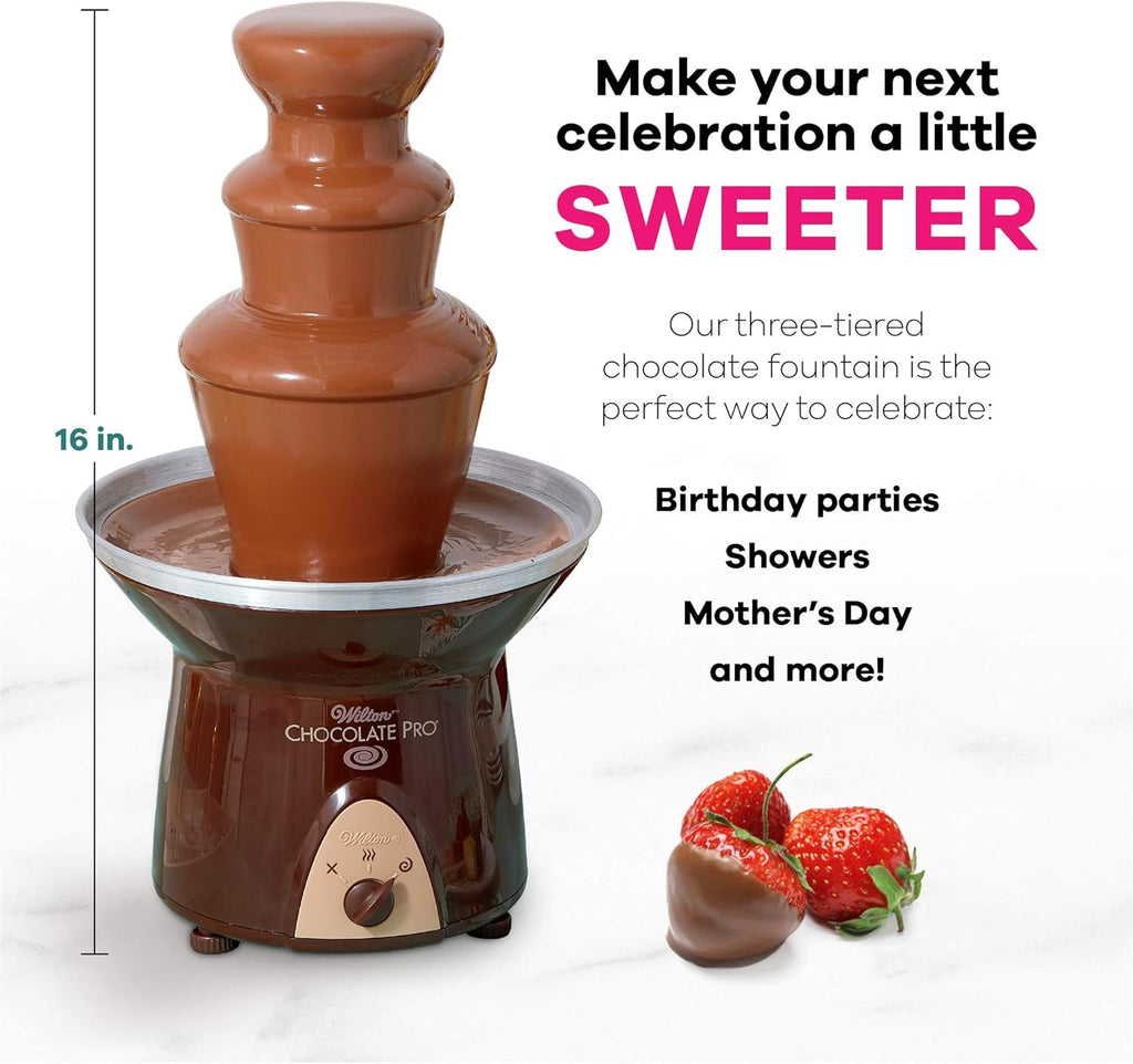 Wilton Chocolate Pro 3-Tier Chocolate Fountain, 16-Inch, 4-lb Capacity O990478